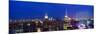 Buildings Lit Up at Dusk, Manhattan, New York City, New York State, USA-null-Mounted Photographic Print