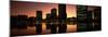 Buildings Lit Up at Dusk, Oakland, Alameda County, California, USA-null-Mounted Photographic Print