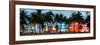 Buildings Lit Up at Dusk - Ocean Drive - Miami Beach-Philippe Hugonnard-Framed Photographic Print