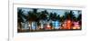 Buildings Lit Up at Dusk - Ocean Drive - Miami Beach-Philippe Hugonnard-Framed Photographic Print