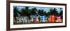 Buildings Lit Up at Dusk - Ocean Drive - Miami Beach-Philippe Hugonnard-Framed Photographic Print