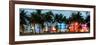 Buildings Lit Up at Dusk - Ocean Drive - Miami Beach-Philippe Hugonnard-Framed Photographic Print