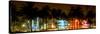 Buildings Lit Up at Dusk of Ocean Drive - Miami Beach - Florida-Philippe Hugonnard-Stretched Canvas