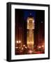 Buildings Lit Up at Night, Chicago Board of Trade Building, Lasalle Street, Chicago, Cook County-null-Framed Photographic Print