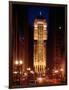 Buildings Lit Up at Night, Chicago Board of Trade Building, Lasalle Street, Chicago, Cook County-null-Framed Photographic Print