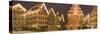 Buildings Lit Up at Night During Christmas, Esslingen Am Neckar, Stuttgart, Baden-Wurttemberg-null-Stretched Canvas
