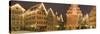 Buildings Lit Up at Night During Christmas, Esslingen Am Neckar, Stuttgart, Baden-Wurttemberg-null-Stretched Canvas