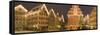 Buildings Lit Up at Night During Christmas, Esslingen Am Neckar, Stuttgart, Baden-Wurttemberg-null-Framed Stretched Canvas