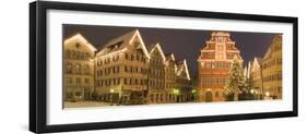 Buildings Lit Up at Night During Christmas, Esslingen Am Neckar, Stuttgart, Baden-Wurttemberg-null-Framed Photographic Print