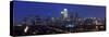 Buildings Lit Up at Night in a City, Comcast Center, Center City, Philadelphia-null-Stretched Canvas