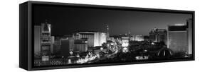 Buildings Lit Up at Night, Las Vegas, Nevada, USA-null-Framed Stretched Canvas