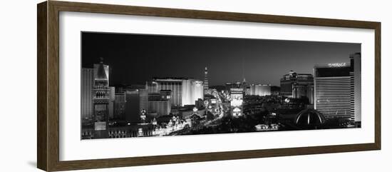 Buildings Lit Up at Night, Las Vegas, Nevada, USA-null-Framed Photographic Print