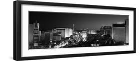 Buildings Lit Up at Night, Las Vegas, Nevada, USA-null-Framed Photographic Print