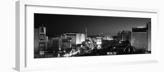 Buildings Lit Up at Night, Las Vegas, Nevada, USA-null-Framed Photographic Print