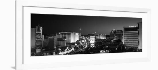 Buildings Lit Up at Night, Las Vegas, Nevada, USA-null-Framed Photographic Print