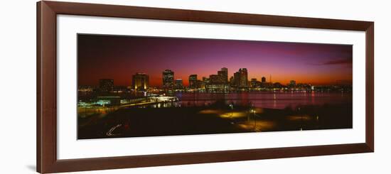 Buildings Lit Up at Night, New Orleans, Louisiana, USA-null-Framed Photographic Print