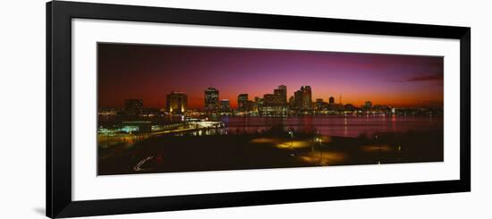 Buildings Lit Up at Night, New Orleans, Louisiana, USA-null-Framed Photographic Print