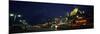 Buildings Lit Up at Night, Scheveningen, the Hague, South Holland, Netherlands-null-Mounted Photographic Print