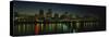 Buildings Lit Up at Night, Willamette River, Portland, Oregon, USA-null-Stretched Canvas