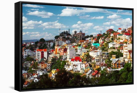 Buildings of a City of Antananarivo in Sunny Day. Madagascar-Dudarev Mikhail-Framed Stretched Canvas
