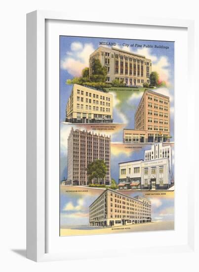 Buildings of Midland-null-Framed Art Print