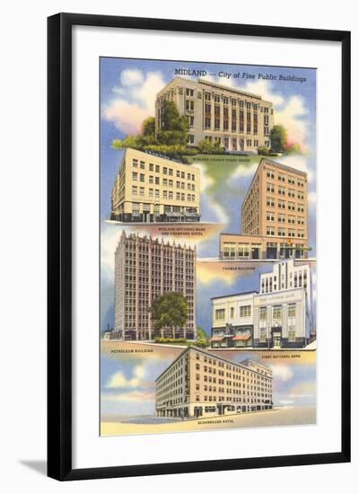 Buildings of Midland-null-Framed Art Print