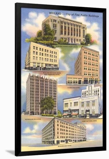 Buildings of Midland-null-Framed Art Print