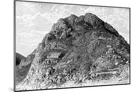 Buildings of the Incas on the Cerro De Las Carceles at Ollantaytambo, Peru, 1895-null-Mounted Giclee Print