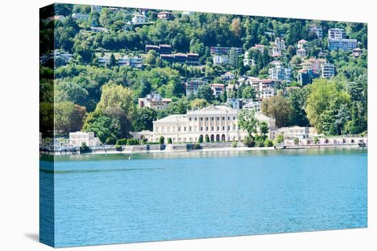 Buildings on a Hill, Villa Olmo, Lake Como, Lombardy, Italy-null-Stretched Canvas