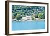 Buildings on a Hill, Villa Olmo, Lake Como, Lombardy, Italy-null-Framed Premium Photographic Print