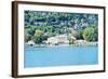 Buildings on a Hill, Villa Olmo, Lake Como, Lombardy, Italy-null-Framed Photographic Print