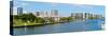 Buildings on Intracoastal Waterway, Hollywood Beach, Hollywood, Florida, USA-null-Stretched Canvas