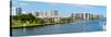 Buildings on Intracoastal Waterway, Hollywood Beach, Hollywood, Florida, USA-null-Stretched Canvas