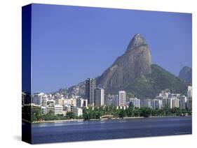 Buildings on Lagoa Rodrigo De Freitas, Rio De Janeiro, Brazil, South America-Sergio Pitamitz-Stretched Canvas