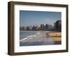 Buildings on Playa De San Lorenzo Beach, Gijon, Spain-Walter Bibikow-Framed Photographic Print