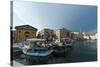 Buildings on the harbour of Piran, Slovenia, Europe-Sergio Pitamitz-Stretched Canvas