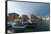 Buildings on the harbour of Piran, Slovenia, Europe-Sergio Pitamitz-Framed Stretched Canvas