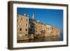 Buildings on the waterfront and Tower of Church of St. Euphemia behind, Old Town, Rovinj, Croatia-Richard Maschmeyer-Framed Photographic Print