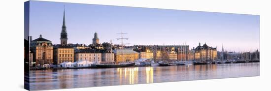 Buildings on the Waterfront, Old Town, Stockholm, Sweden-null-Stretched Canvas