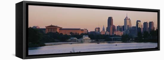 Buildings on the Waterfront, Philadelphia, Pennsylvania, USA-null-Framed Stretched Canvas