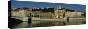 Buildings on the Waterfront, Saone River, Lyon, France-null-Stretched Canvas