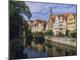 Buildings Overlooking the Neckar River at Tubingen, Baden Wurttemberg, Germany, Europe-Nigel Blythe-Mounted Photographic Print