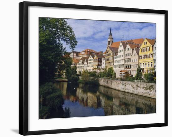 Buildings Overlooking the Neckar River at Tubingen, Baden Wurttemberg, Germany, Europe-Nigel Blythe-Framed Photographic Print