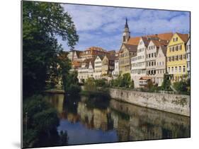 Buildings Overlooking the Neckar River at Tubingen, Baden Wurttemberg, Germany, Europe-Nigel Blythe-Mounted Photographic Print