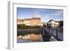 Buildings Reflected in the River Ill, Strasbourg, Bas-Rhin, Alsace, France, Europe-Julian Elliott-Framed Photographic Print