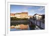 Buildings Reflected in the River Ill, Strasbourg, Bas-Rhin, Alsace, France, Europe-Julian Elliott-Framed Photographic Print