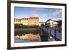 Buildings Reflected in the River Ill, Strasbourg, Bas-Rhin, Alsace, France, Europe-Julian Elliott-Framed Photographic Print