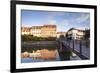 Buildings Reflected in the River Ill, Strasbourg, Bas-Rhin, Alsace, France, Europe-Julian Elliott-Framed Photographic Print