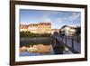 Buildings Reflected in the River Ill, Strasbourg, Bas-Rhin, Alsace, France, Europe-Julian Elliott-Framed Photographic Print