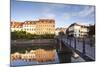 Buildings Reflected in the River Ill, Strasbourg, Bas-Rhin, Alsace, France, Europe-Julian Elliott-Mounted Photographic Print